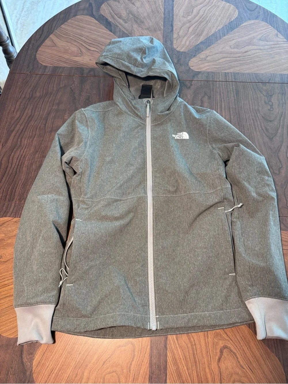 The North Face women’s Gray Hooded Softshell Jacket